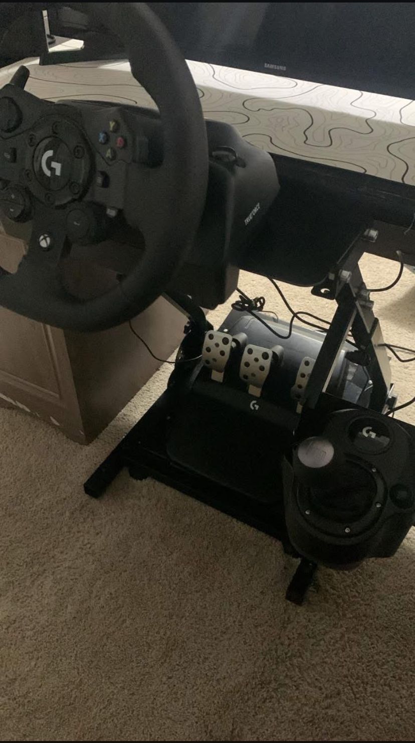 Logitech G293 Steering Wheel With Gear Shifter And Pedals