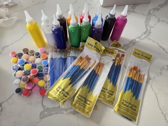 Paint And Paint Brushes For Canvas