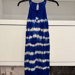 INC International Concepts Blue White Tie-Dye Sequin Dress - Size S