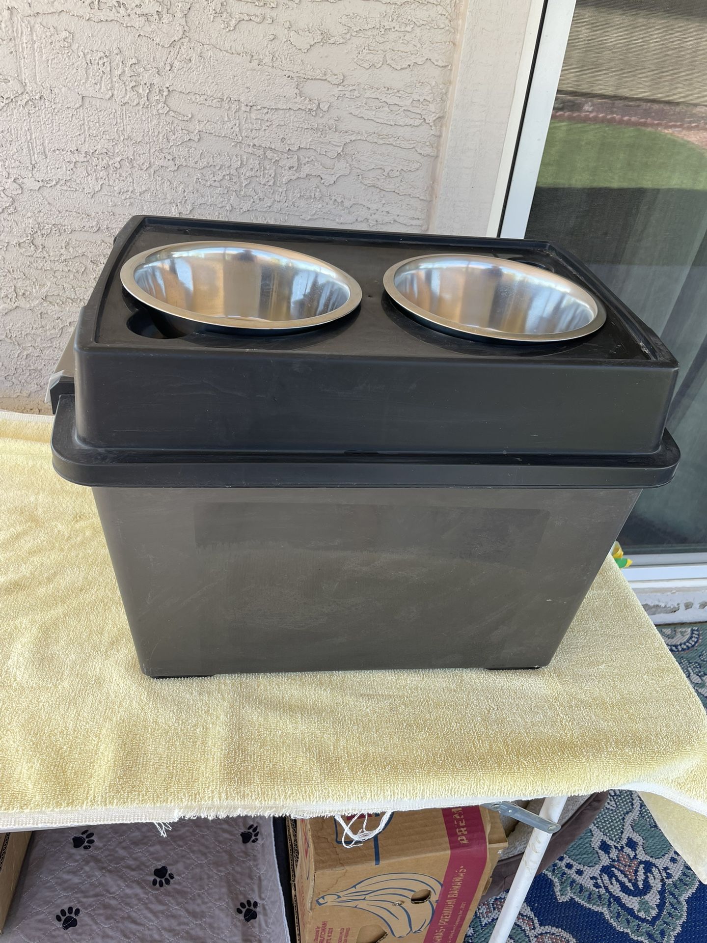 Dog Bowls With Storage Container
