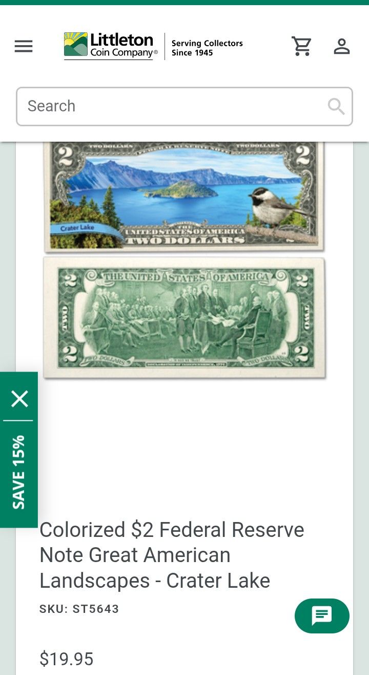 Limited Edition Federal Reserve $2 Dollar Bank Note