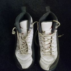 Grey An White Jordans Size 6y