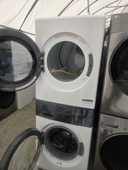 Electrolux washer and dryer suite laundry tower gas