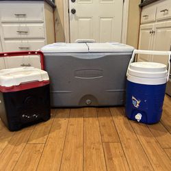 3 ICE Coolers IGLOO/Rubbermaid