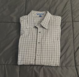 Black & White Plaid Dress Shirt 