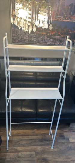 White Metal 3-Tier Freestanding Shelf