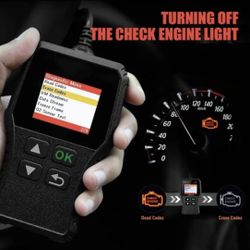 Smart OBD2 Scanner Code Reader,Universal Automotive Engine Light Check Scan Tool Checks O2 Sensor and EVAP Systems with Full OBD2 Functions, Supports 