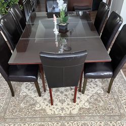 Dining Room Table and Eight Chairs 