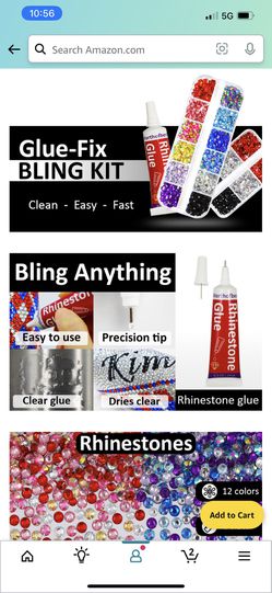 Rhinestones for Crafts with Gem Glue Clear, Bedazzler kit with Rhinestones  for Clothes Clothing Fabric Shoes, Colorful Flatback Crystals Bling Kit Fla  for Sale in Simi Valley, CA - OfferUp