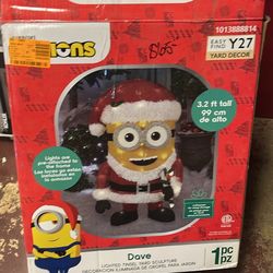 Universal 39 in. Holiday 3D Lighted Tinsel Yard Sculpture-Dave as Santa