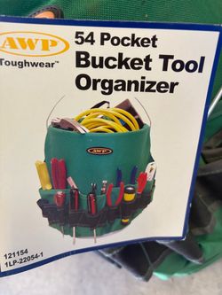 AWP Toughwear 54 Pocket Bucket Tool Organizer $20 cash