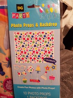 DG party photo props and backdrop props