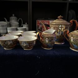 Rare Japanese Satsuma Tea Set