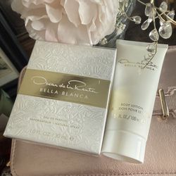 Bella Blanca Oscar De La Renta Perfume Set New 