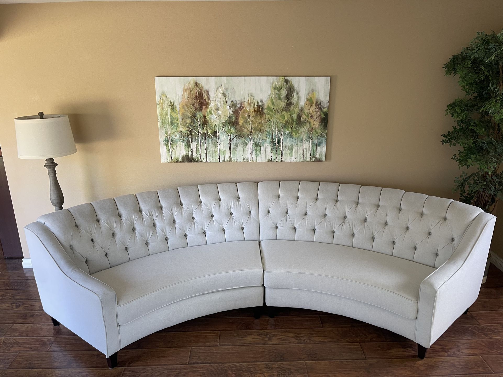 Two Piece Living Room Curve Couch
