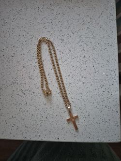 18k gold cross