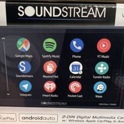  New Sound Stream Wireless Car Play Double Din