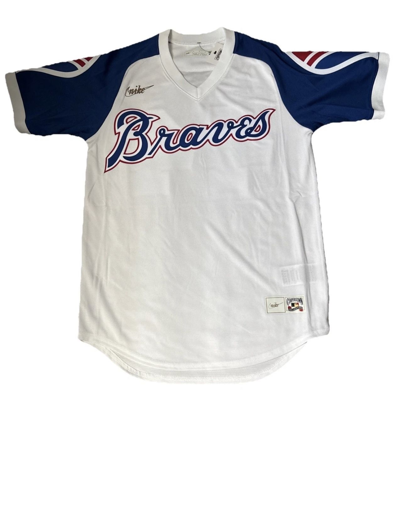 Men's Nike Hank Aaron White Atlanta Braves Home Cooperstown Collection Jersey