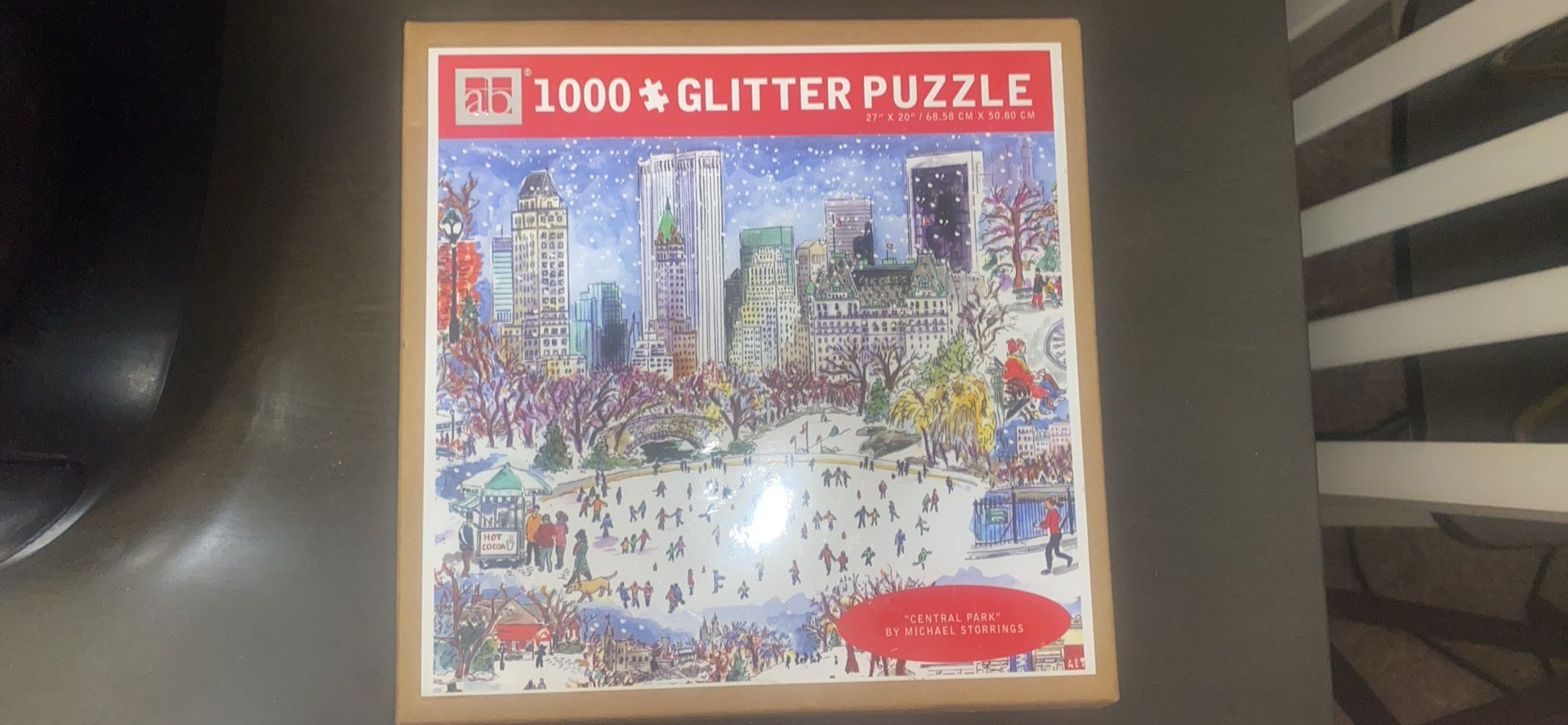 1000 Piece Central Park Winter Glitter Puzzle