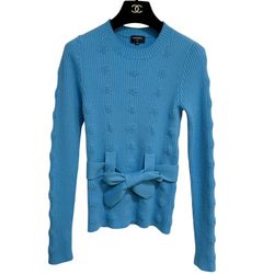 Chanel Blue Cashmere Sweater New