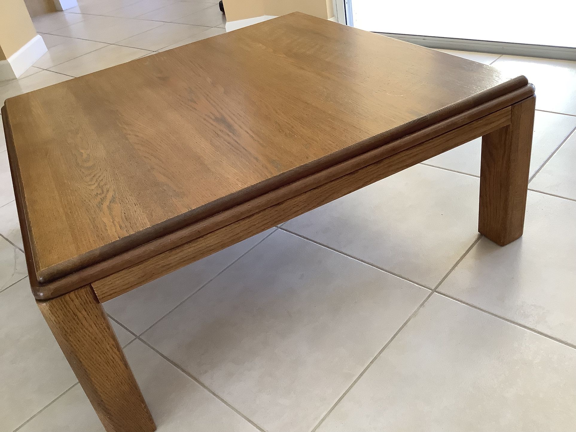 38” Oak Coffee Table / Living Room Tables