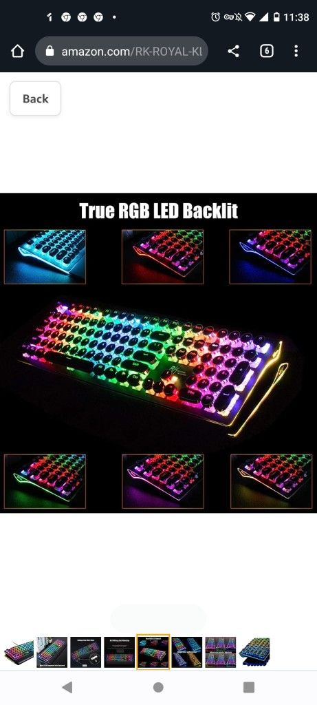 RK ROYAL KLUDGE S108 Typewriter Style Retro Mechanical Gaming Keyboard
