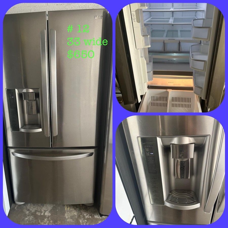 REFRIGERATOR STANLEY STEEL 33 Wide