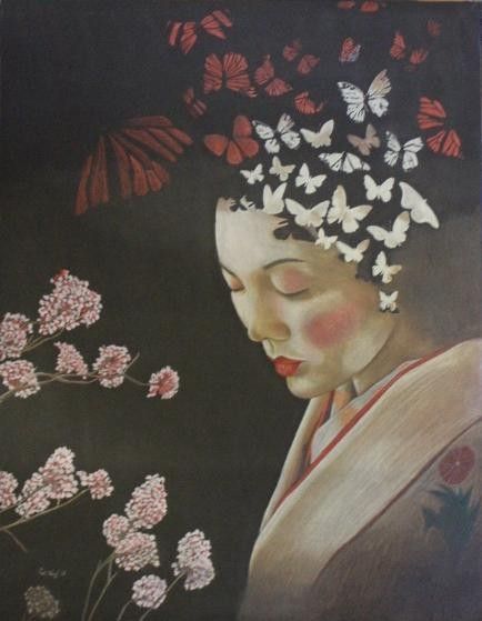 The Butterfly Madam Signed Original Art