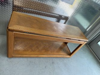 Oak Wooden Buffet Very Sturdy And Great Condition Bottom Shelf 