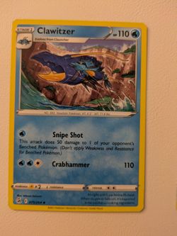 Clawitzer 75 pokemon card