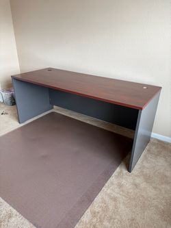 Large Hard Wood Desk - 71” x 29 1/2”