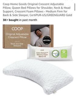 Coop Home Goods Original Crescent Adjustable Pillow