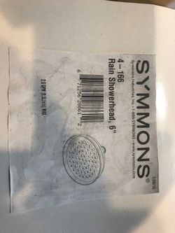 New Symmons 6” Rain Showerheads