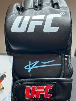 Quillan Salkilld Signed UFC MMA Glove w/ Custom Blue Ink+ Autographed Card