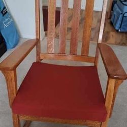 Solid Oak Rocking Chair