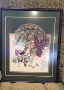 Framed Chickadee Painting