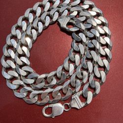 Italian Sterling Silver Chain Necklace, Recent Price Reduction!