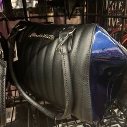 Lux de Ville Black and Royal Blue Sparkle Stella Tote