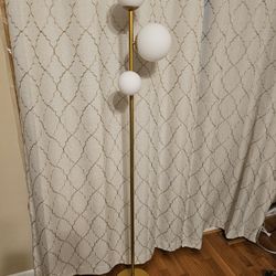 Modern Floor Lamp,  Golden,  With LED Lights