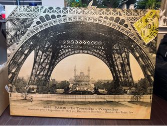 Large Paris Eiffel Tower Canvas Wall Art