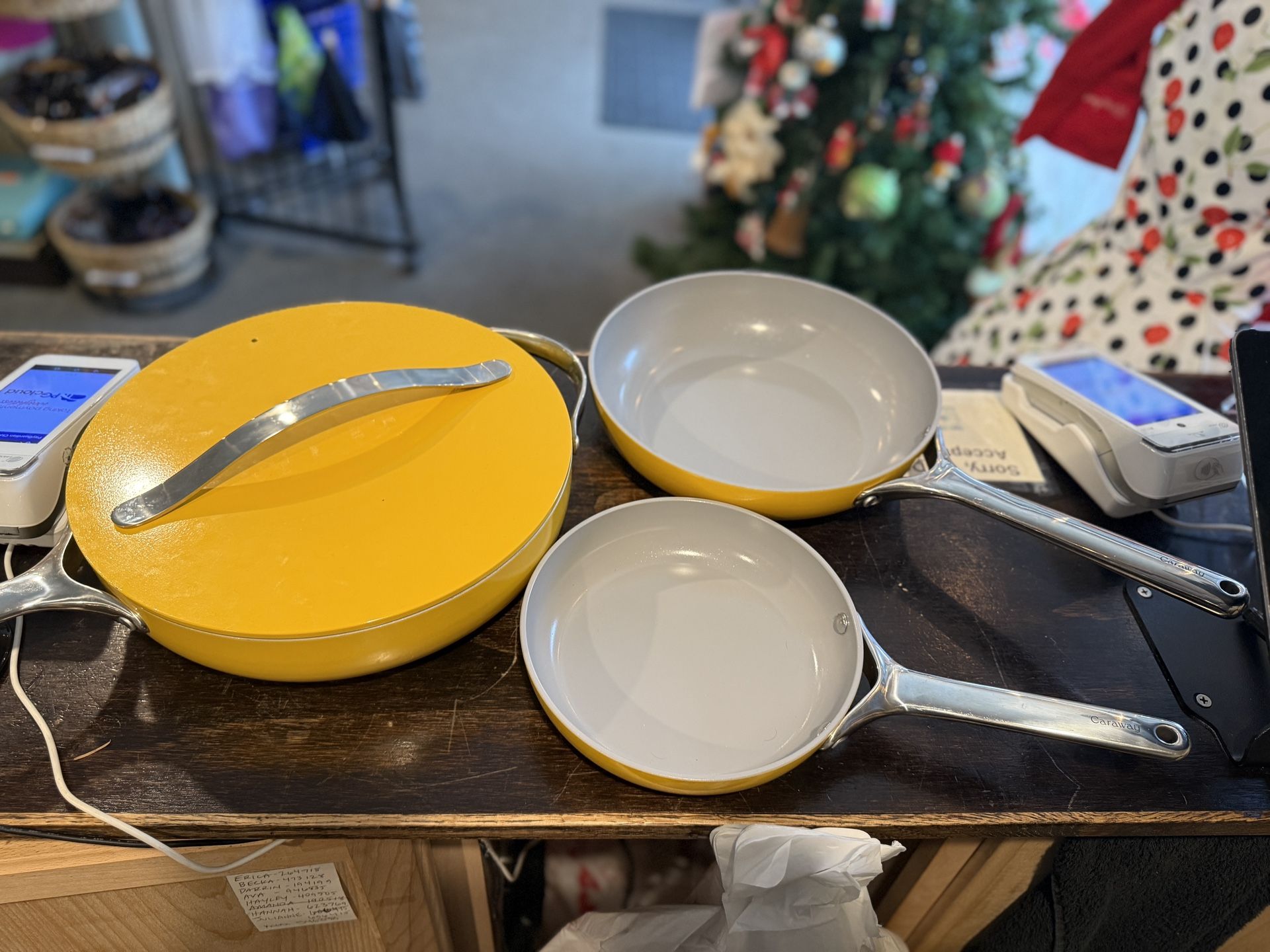 Caraway 4 Pc Non-Stick Sauté Pan Set-HAND WASH ONLY