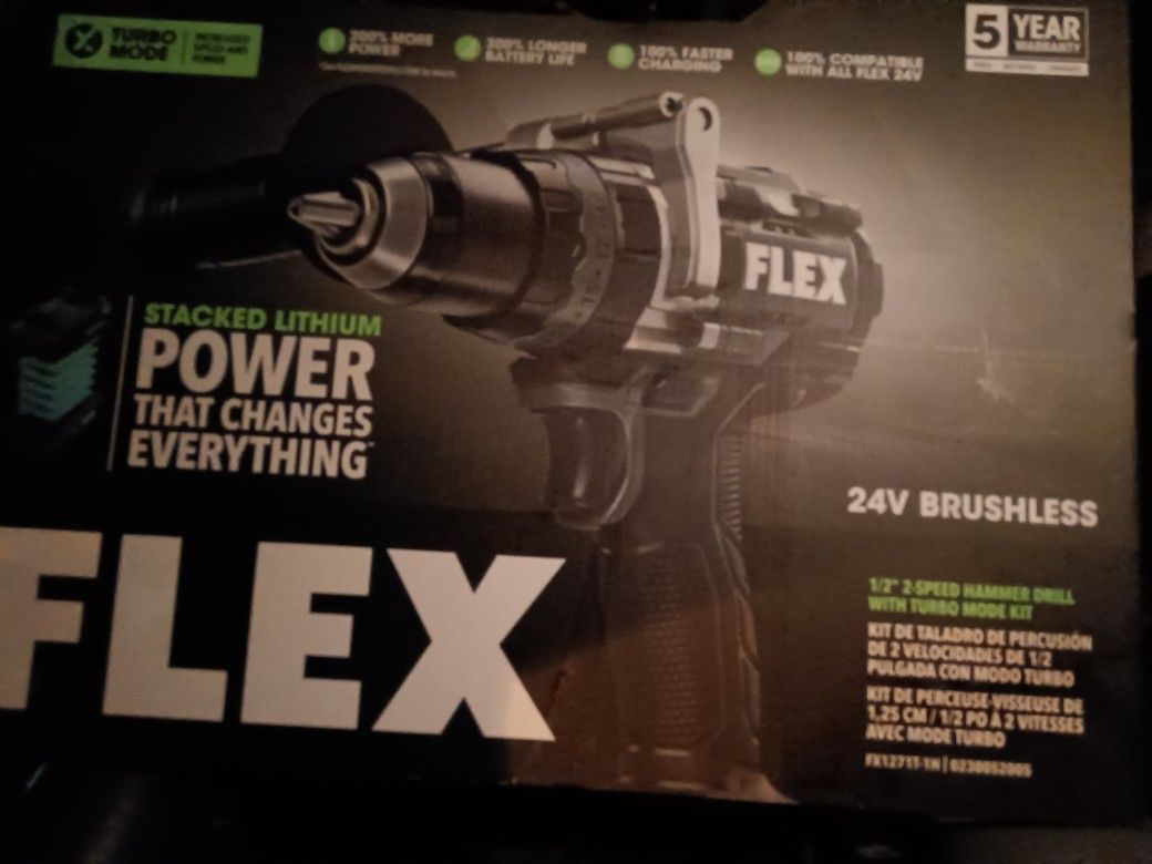 Flex Hammer Drill Kit .... Rapid Charger, Battery,Hard Case