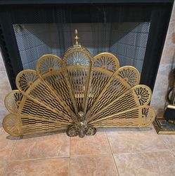 Vintage Peacock Fan and Tools