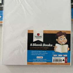 8 Each - Blank 16 Page Project Books (8 in x 8 in) 4 PACKS