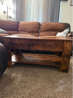 Lift Top Wooden Coffee Table