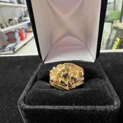 14k Men’s Nugget Ring