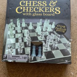 Chess And Checkers With Glass Board