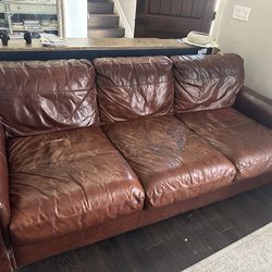 Large leather couch