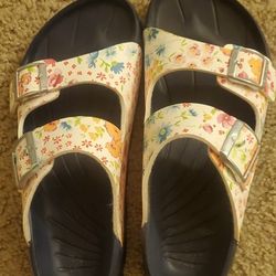 FLORAL BURGANSTOCK SANDAL SIZE 10 L