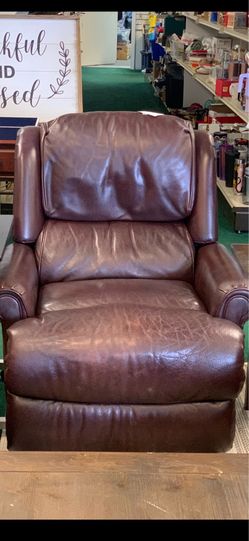 Leather Recliner . Power recline